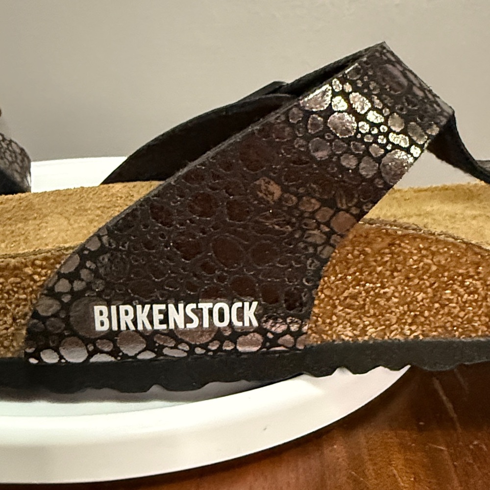 NWT The Birkenstock Gizeh thong sandal in 
"Metallic Stones Black" SZ 41 - Picture 6 of 7
